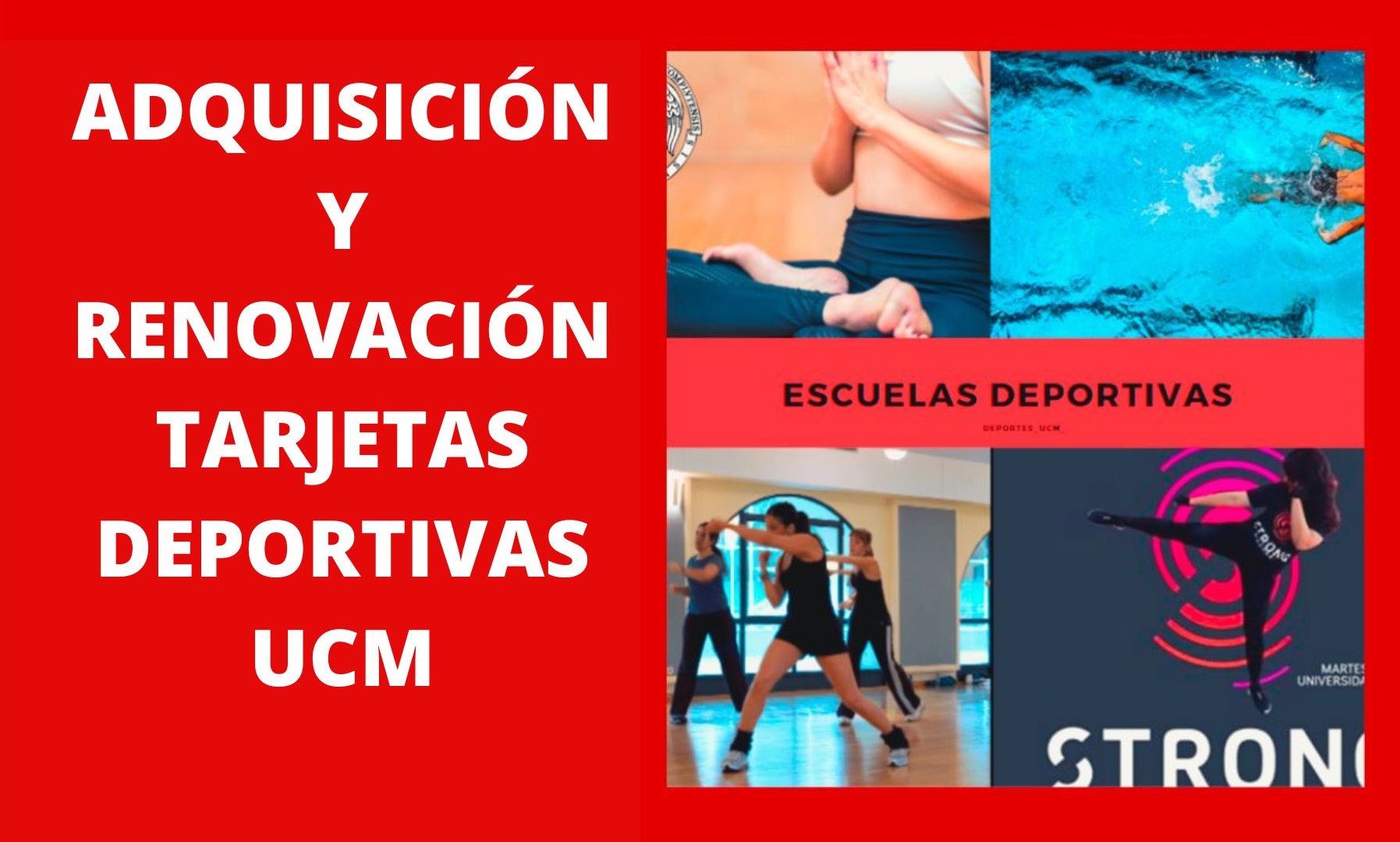 ADQUISICIÓN Y RENOVACIÓN TARJETAS (QR) DEPORTIVAS UCM